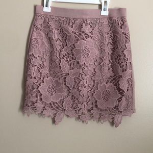 AE Pink Lace Mini Skirt